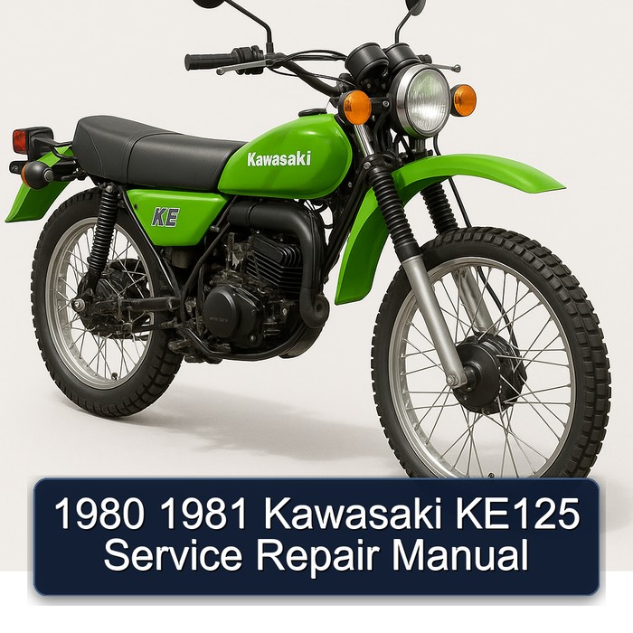 1980 1981 Kawasaki KE125 Manual de servicio y reparación