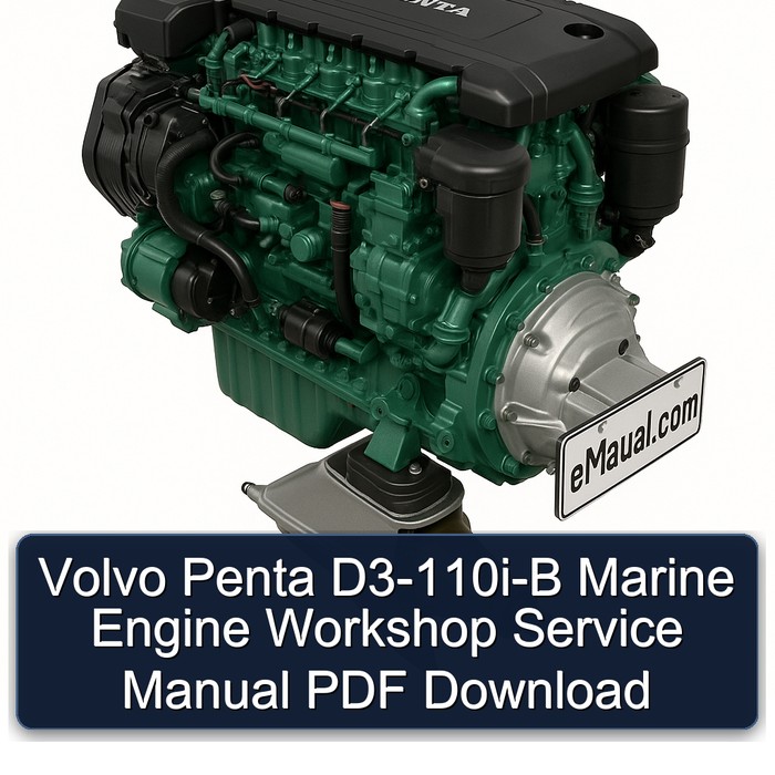 Volvo Penta D3-110i-B Marine Engine Workshop Service Manual PDF Download