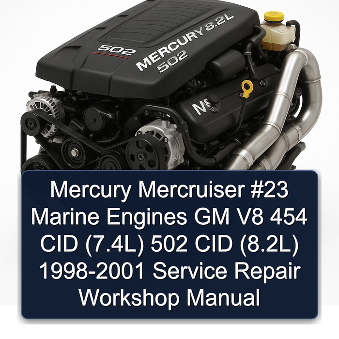 Mercury Mercruiser #23 Marine Engines GM V8 454 CID (7.4L) 502 CID (8.2L) 1998-2001 Service Repair Workshop Manual