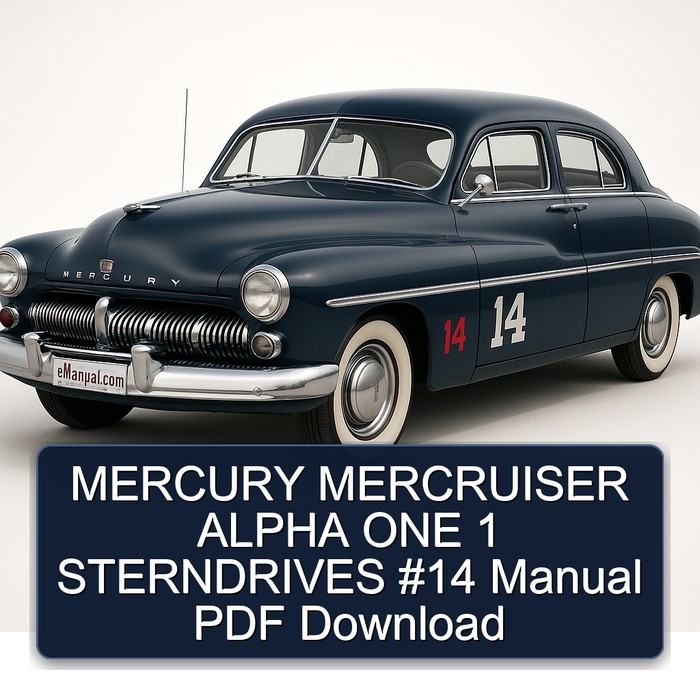 MERCURY MERCRUISER ALPHA ONE 1 STERNDRIVES #14 Manual PDF Download