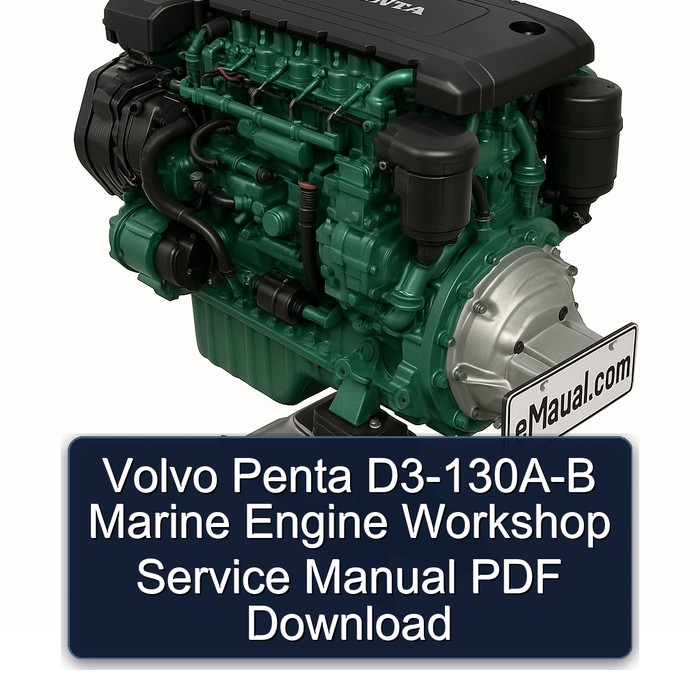 Volvo Penta D3-130A-B Marine Engine Workshop Service Manual PDF Download