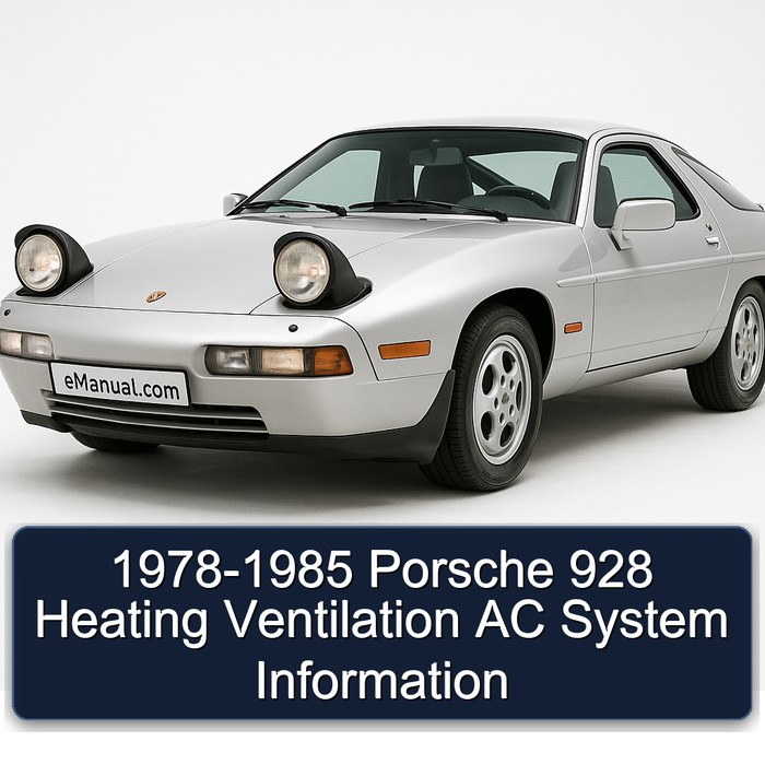 1978-1985 Porsche 928 Heating Ventilation AC System Information