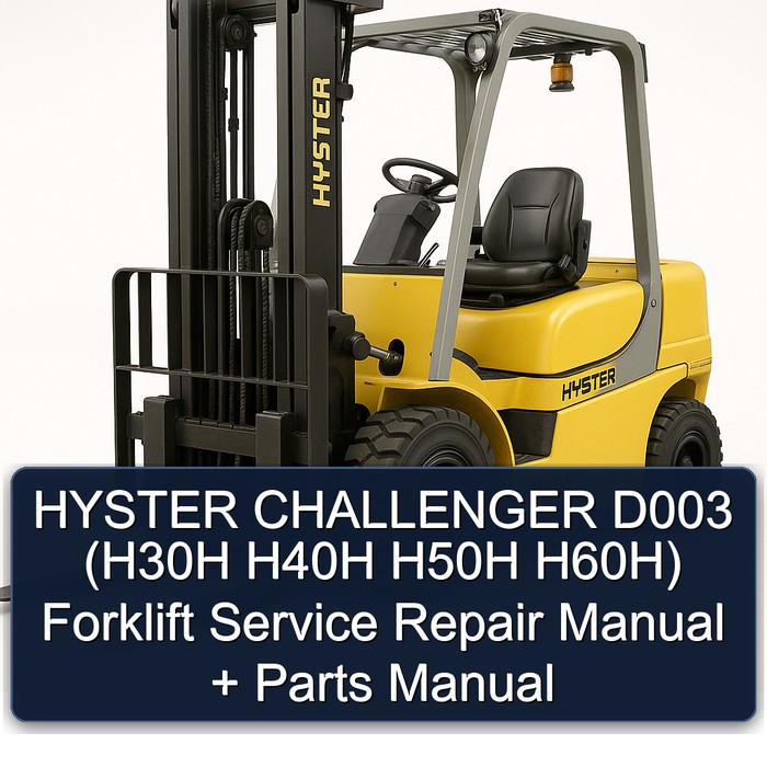 Hyster Challenger D003 (H30H H40H H50H H60H) Reparatur- und Ersatzteilhandbuch