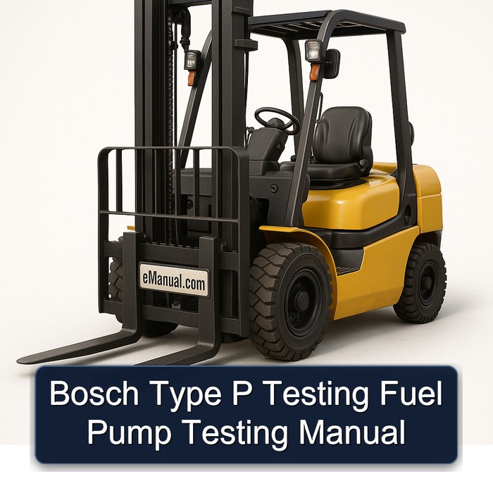 Bosch Type P Testing Fuel Pump Testing Manual 