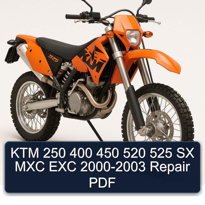 KTM 250 400 450 520 525 SX MXC EXC 2000-2003 Repair PDF