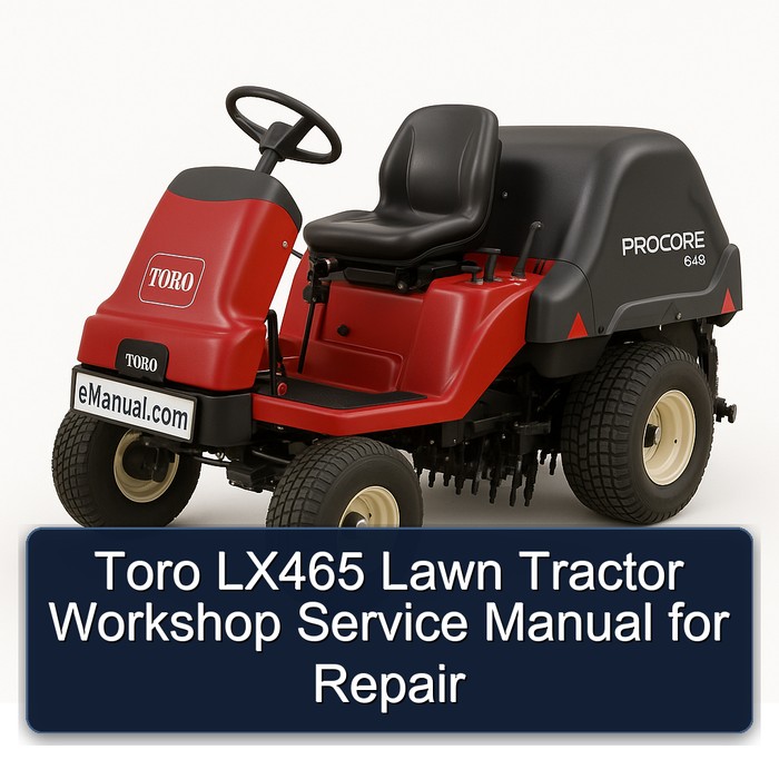 Toro LX465 Lawn Tractor Workshop Service Manual for Repair