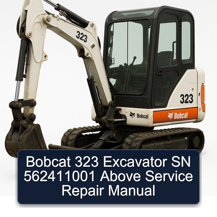 Bobcat 323 Excavator SN 562411001 Above Service Repair Manual
