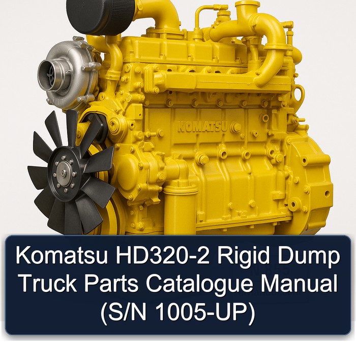 Catálogo de Piezas y Manual para Camión Volquete Rígido Komatsu HD320-2 (N.º de Serie 1005 en adelante)
