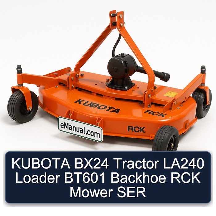 KUBOTA BX24 Tractor LA240 Loader BT601 Backhoe RCK Mower SER