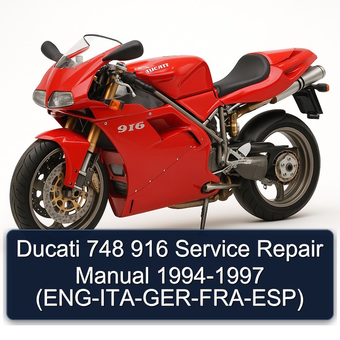 Ducati 748 916 Manual de servicio y reparación 1994-1997 (ENG-ITA-GER-FRA-ESP)