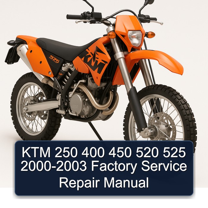 KTM 250 400 450 520 525 2000-2003 Factory Manual de servicio y reparación
