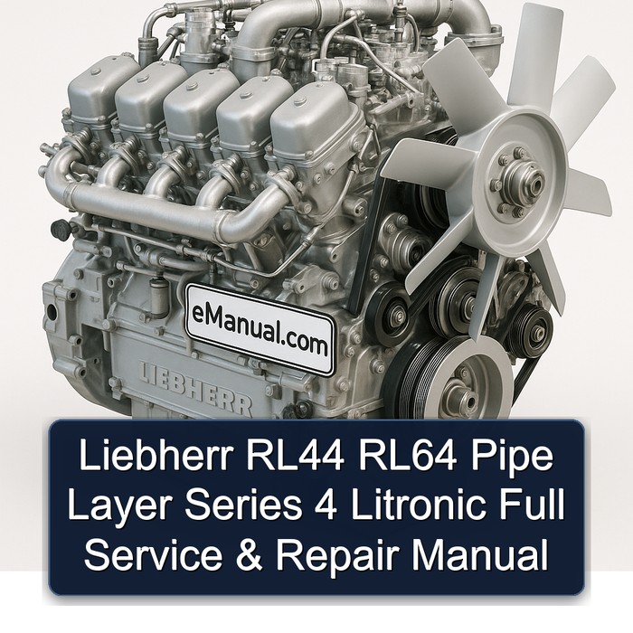 Liebherr RL44 RL64 Pipe Layer Series 4 Litronic Full Service & Repair Manual 