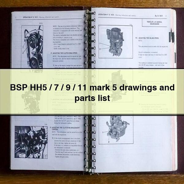 Bsp HH5/7/9/11 Mark 5 Drawings and Parts Catalog PDF Download