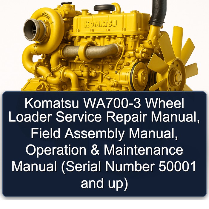 Manual de Servicio, Reparación y Operación - Cargadora de Ruedas Komatsu WA700-3 (Número de Serie: 50001 en adelante)