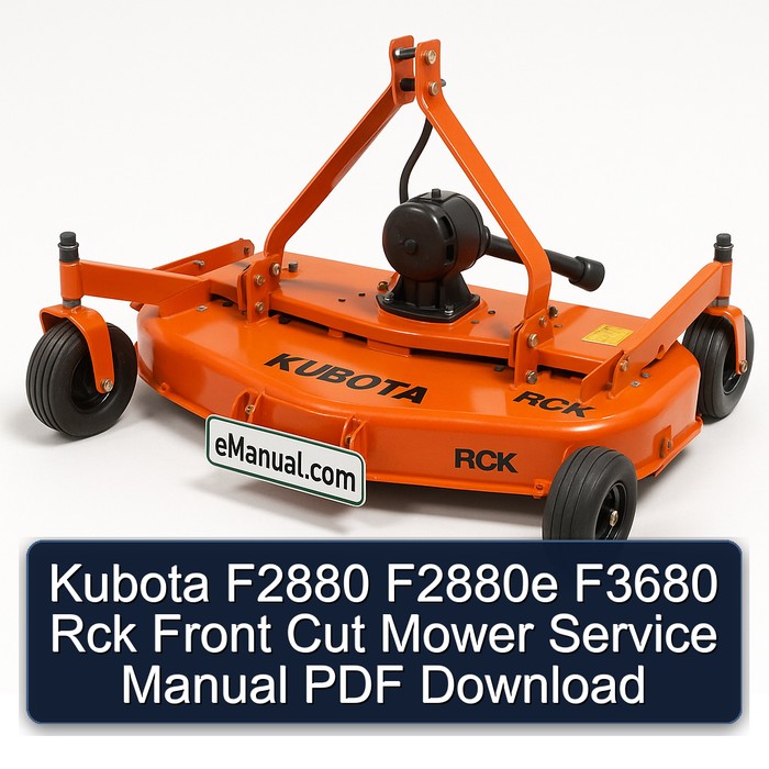 Kubota F2880 F2880e F3680 Rck Front Cut Mower Service Manual PDF Download
