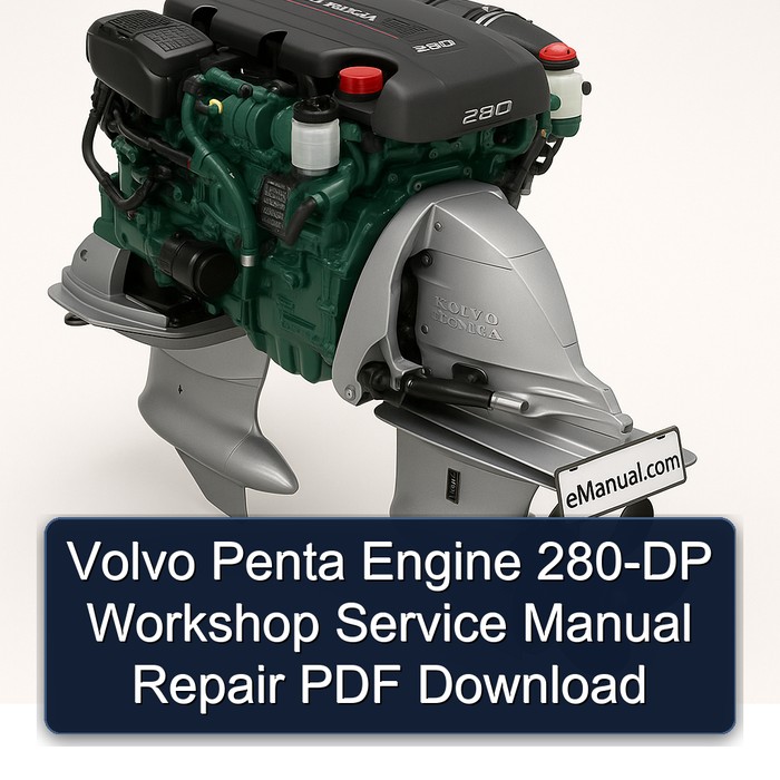 Volvo Penta Engine 280-DP Workshop Service Manual Repair PDF Download