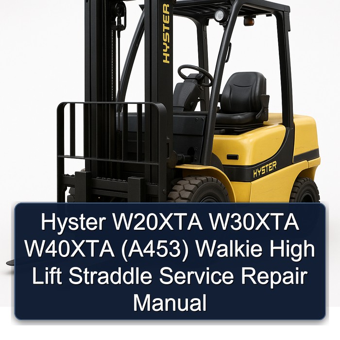 Manual de Servicio y Reparación de Carretillas Elevadoras Hyster W20XTA, W30XTA, W40XTA (A453)