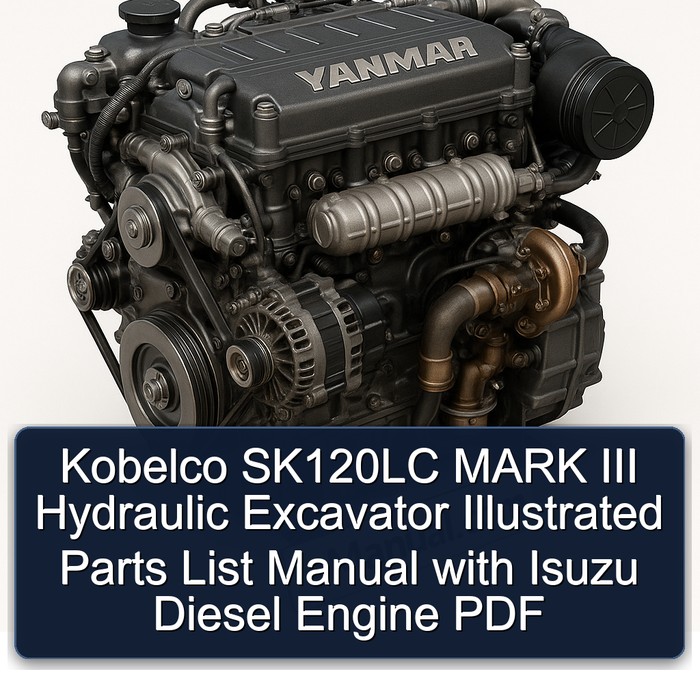 Kobelco SK120LC MARK III Hydraulic Excavator Illustrated Parts List Manual with Isuzu Diesel Engine PDF
