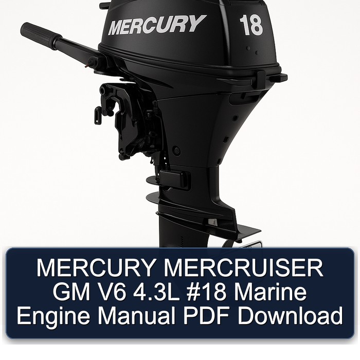MERCURY MERCRUISER GM V6 4.3L #18 Marine Engine Manual PDF Download