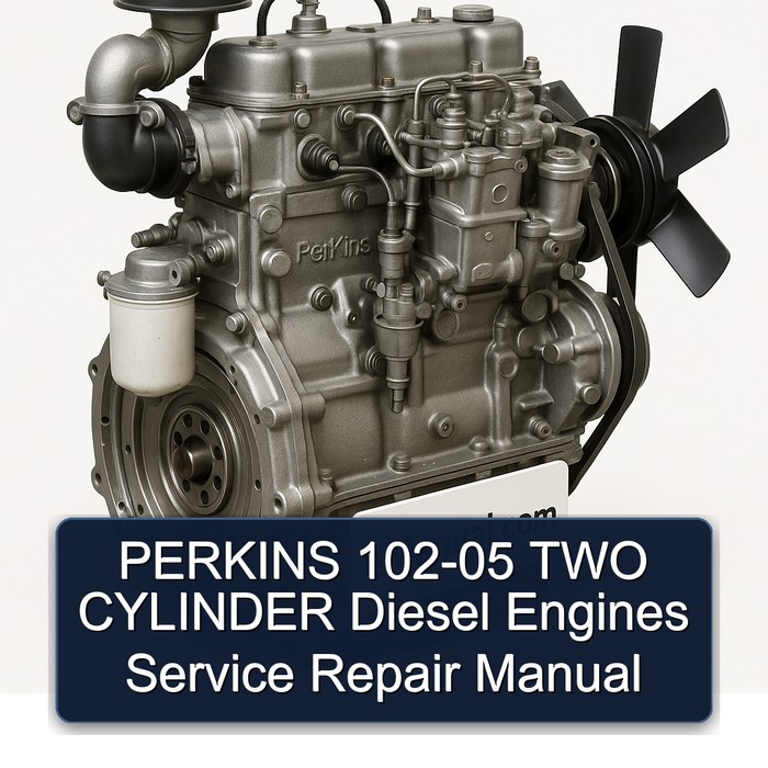 Manual de Servicio y Reparación de Motores Diesel Perkins 102-05 de Dos Cilindros