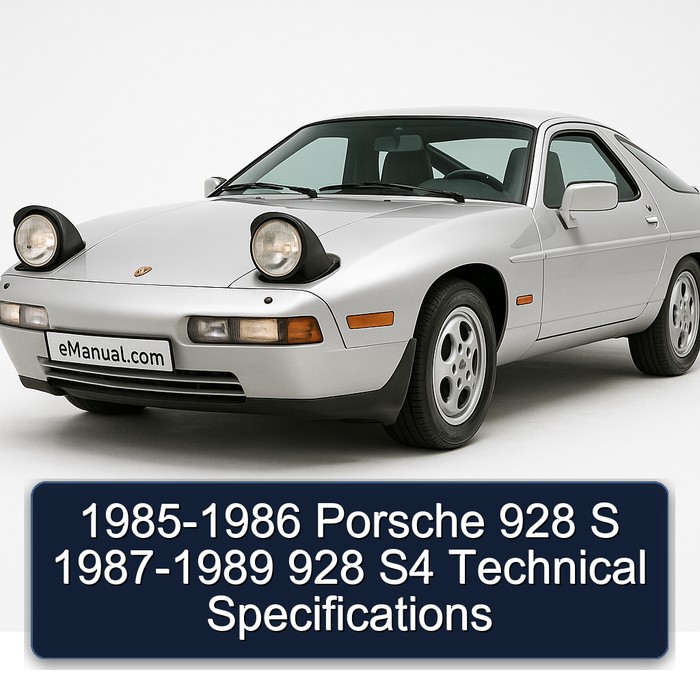 1985-1986 Porsche 928 S 1987-1989 928 S4 Technical Specifications