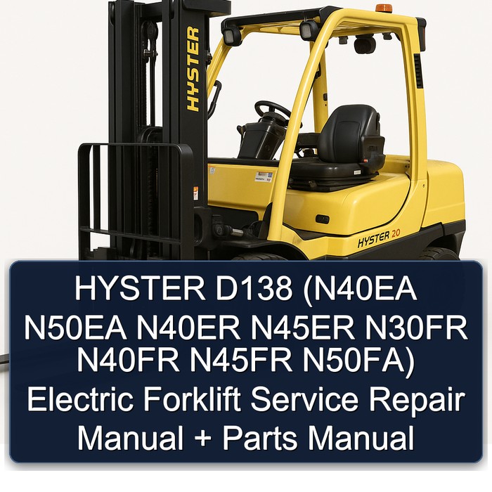 HYSTER D138 Elektro-Gabelstapler Service- und Ersatzteilhandbuch