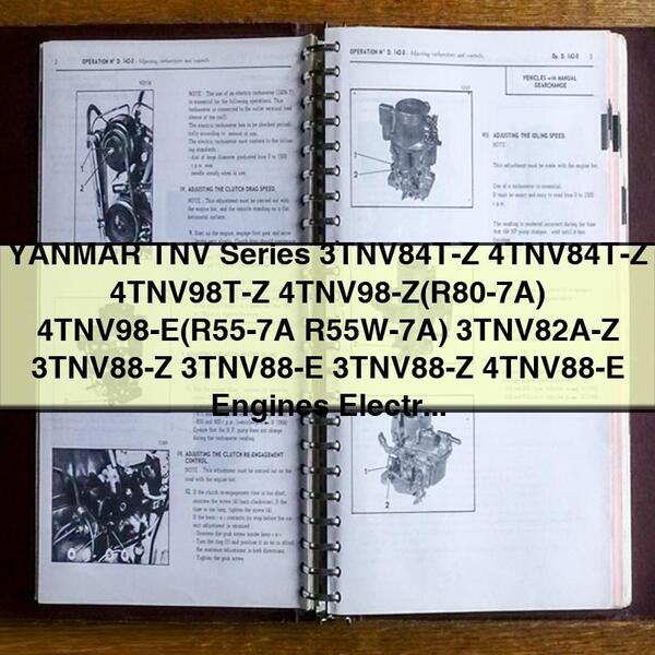 YANMAR TNV Series Engines Electrical Control Manual and Service Tool Operation