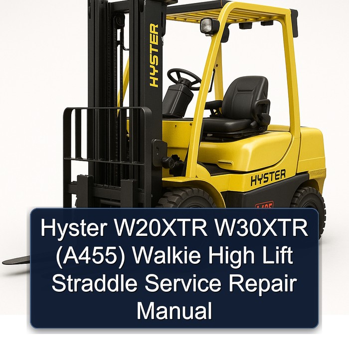Manual de Servicio y Reparación Hyster W20XTR W30XTR (A455) Walkie Elevador Straddle