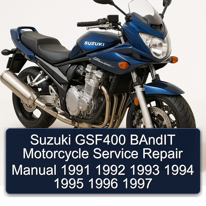 Suzuki GSF400 BAndIT Motorcycle Manual de servicio y reparación 1991 1992 1993 1994 1995 1996 1997