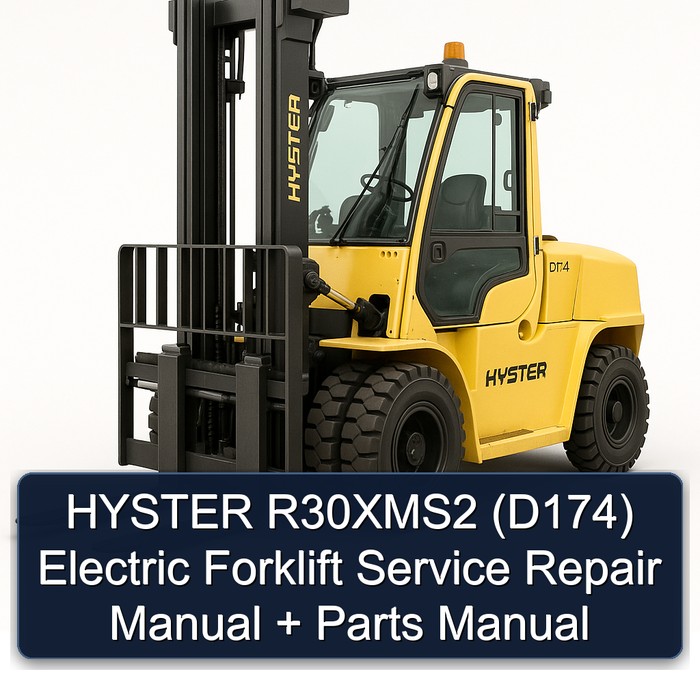 Manual de Servicio y Repuestos para la Carretilla Elevadora Eléctrica Hyster R30XMS2 (D174)