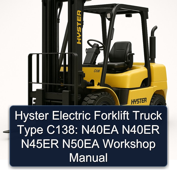 Hyster Electric Forklift Truck Type C138: N40EA N40ER N45ER N50EA Workshop Manual