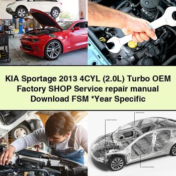 KIA Sportage 2013 4CYL (2.0L) Turbo OEM Factory Shop Manual de servicio y reparación FSM Year Specific