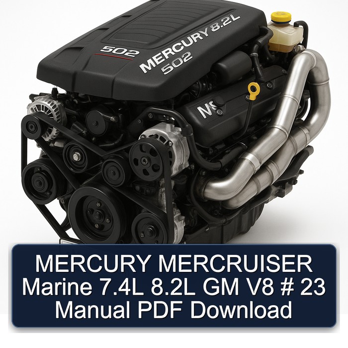 MERCURY MERCRUISER Marine 7.4L 8.2L GM V8 # 23 Manual PDF Download
