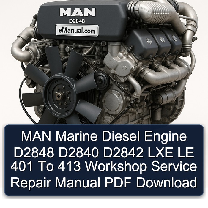 MAN Marine Diesel Engine D2848 D2840 D2842 LXE LE 401 To 413 Workshop Service Repair Manual PDF Download
