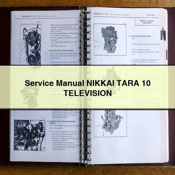 Service Repair Manual NIKKAI TARA 10 TELEVISION 