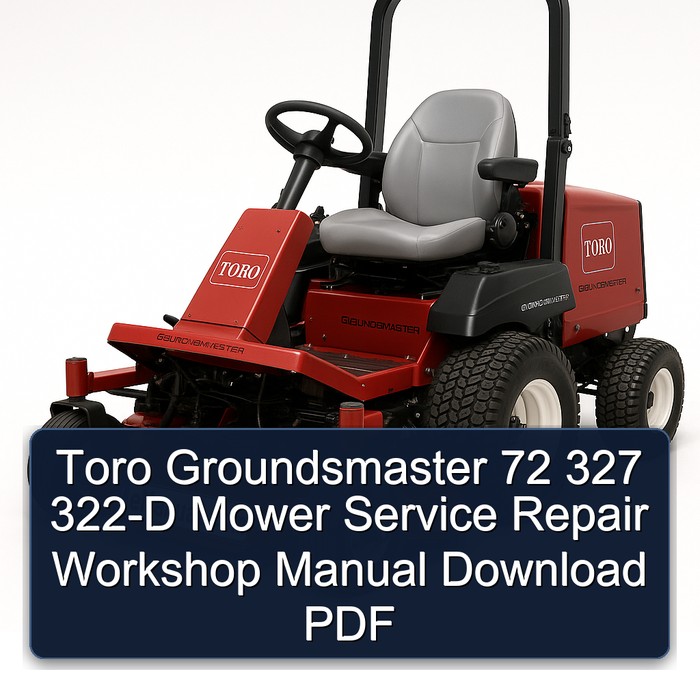 Toro Groundsmaster 72 327 322-D Mähwerk Reparaturhandbuch