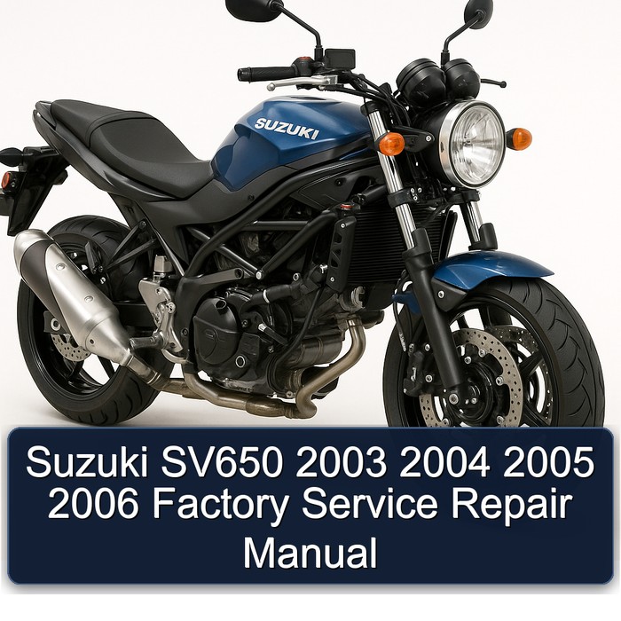 Suzuki SV650 2003 2004 2005 2006 Factory Manual de servicio y reparación