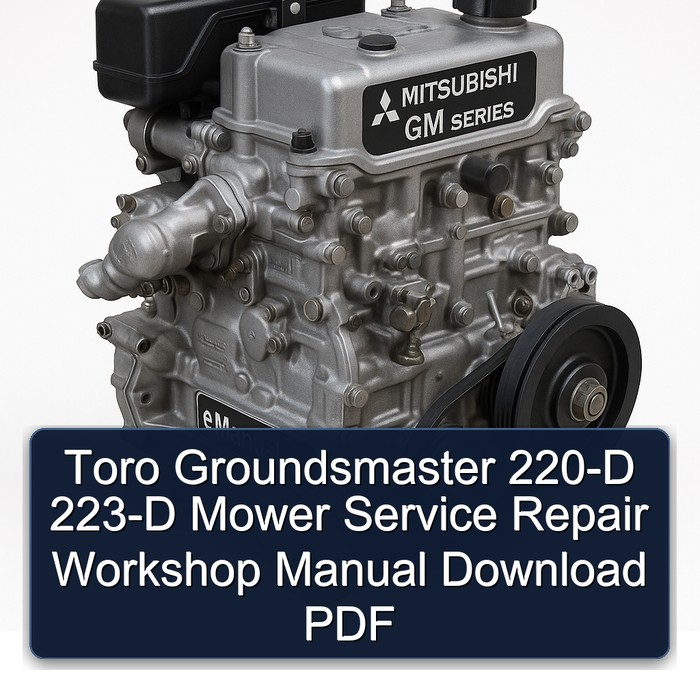 Manual de Servicio y Reparación para Cortacéspedes Toro Groundsmaster 220-D y 223-D (PDF)