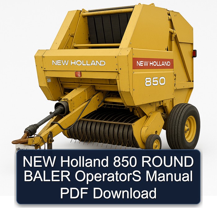 NEW Holland 850 ROUND BALER OperatorS Manual PDF Download