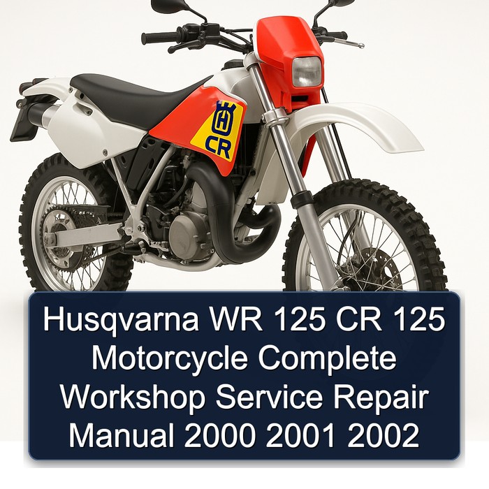 Husqvarna WR 125 CR 125 Motorcycle Manual completo de servicio y reparación del taller 2000 2001 2002