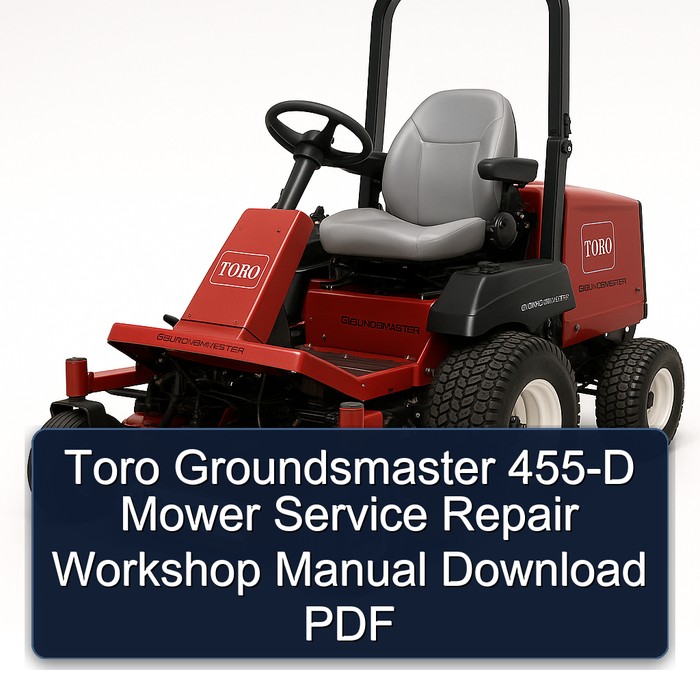 Manual de Reparación y Servicio para Cortadora de Césped Toro Groundsmaster 455-D - PDF