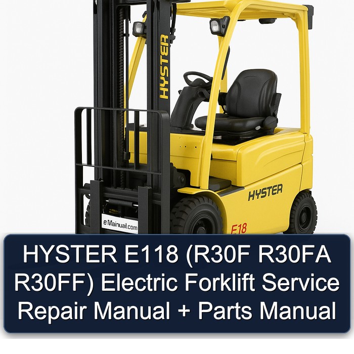 Manual de Servicio y Refacciones para Carretilla Elevadora Eléctrica Hyster E118 (R30F, R30FA, R30FF)