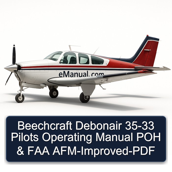 Beechcraft Debonair 35-33 Pilots Operating Manual POH & FAA AFM-Improved-PDF