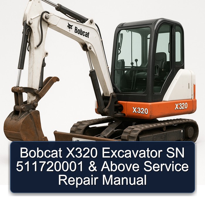 Bobcat X320 Excavator SN 511720001 & Above Service Repair Manual