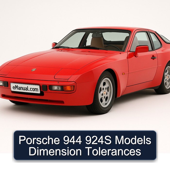 Porsche 944 924S Models Dimension Tolerances