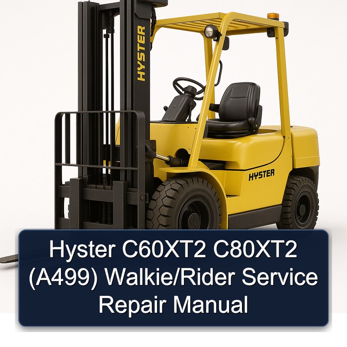 Hyster C60XT2 C80XT2 (A499) Walkie/Rider Service Repair Manual
