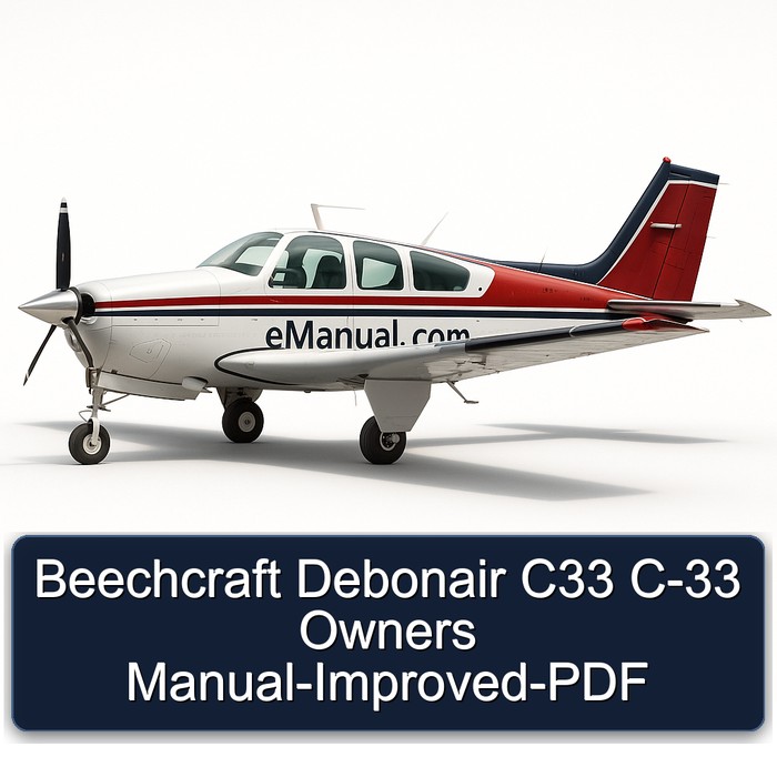 Beechcraft Debonair C33 C-33 Owners Manual-Improved-PDF
