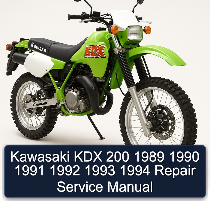 Kawasaki KDX 200 1989 1990 1991 1992 1993 1994 Repair Service Manual