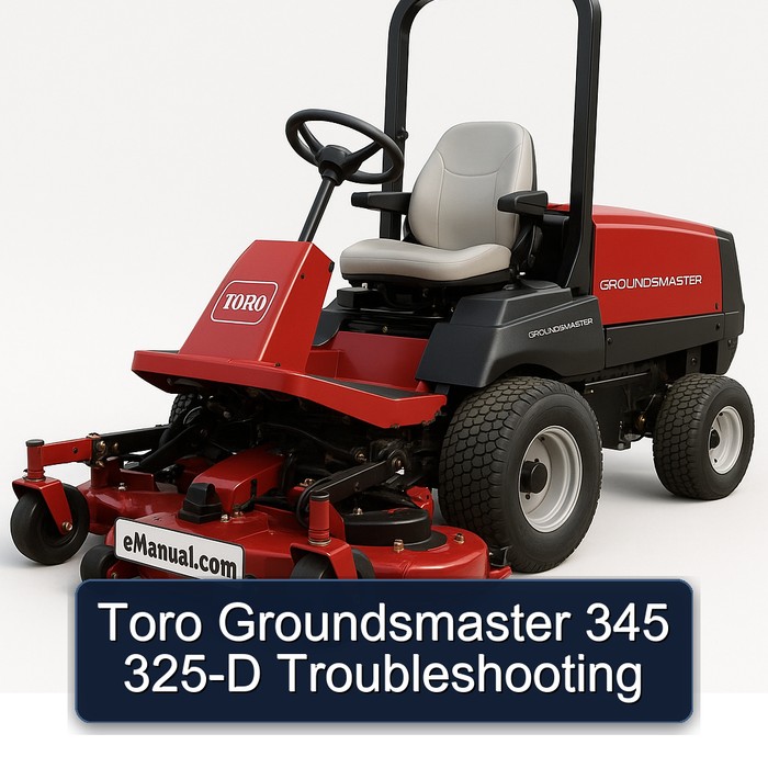 Toro Groundsmaster 345 325-D Troubleshooting