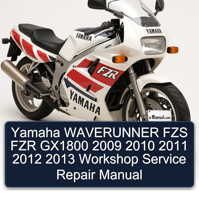 Yamaha WAVERUNNER FZS FZR GX1800 2009 2010 2011 2012 2013 Workshop Manual de servicio y reparación